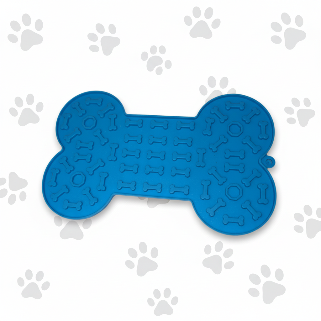 Blue bone lick mat hero shot